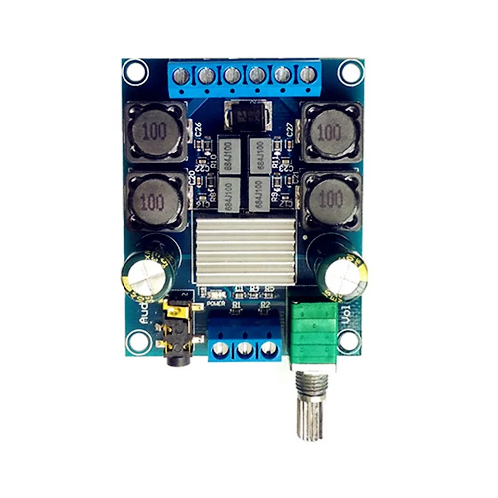 

50Wx2 TPA3116 D2 Dual 2 Channel DC 4.5-27V Digital Power Amplifier Board Two Channel Stereo High Efficiency Reverse Protection