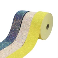 

75mm Glitter solid color glossy vinyl Ribbon