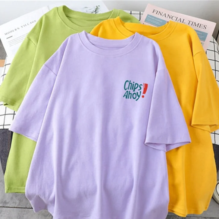 

ZY008 Latest Fashion Print T Shirt Short Sleeve Cute Summer Cotton Breathable T Shirts used clothes, Picture showed