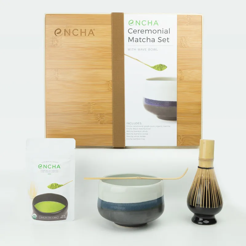 

Bamboo Lid Paperboard Box Japan Powder Whisk Bowl Green Tea Matcha Set