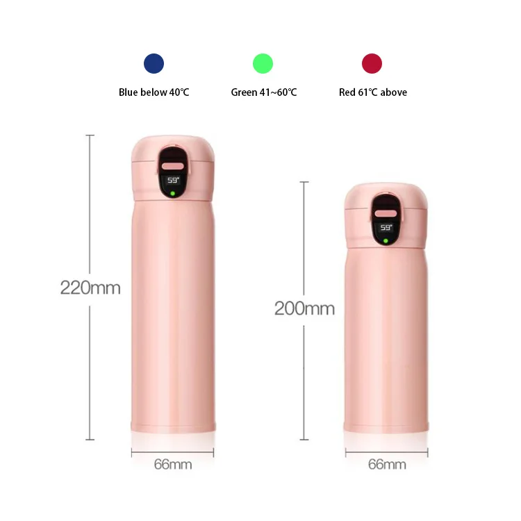 

TDS Stainless Steel Vacuum Cup LED Temperature Display Smart Water Bottle Remind Drinking, Customized color