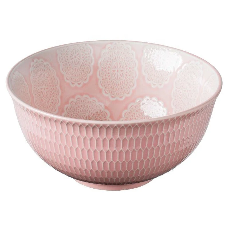 

hot sale cheap 4 inch 6 inch 7 inch 8 inch decal embossed large ceramic bowl stock with decoration, Mix