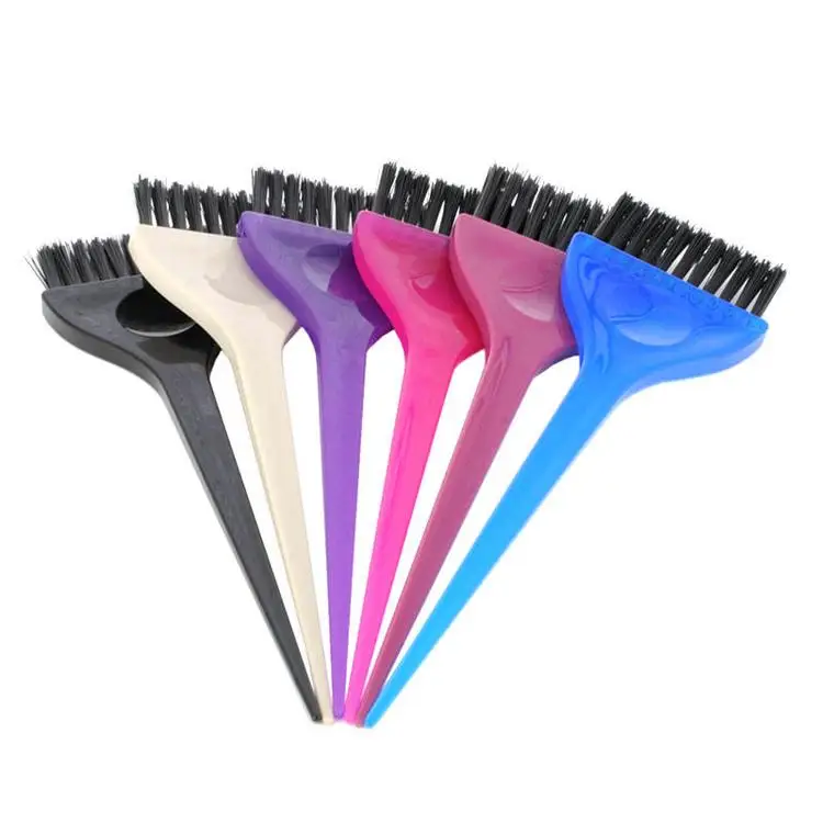 

210mm Plastic Handle Soft Nylon Bristles Large Tinting Bleaching Hair Coloring Dye Brush, Black, rose, pink purple