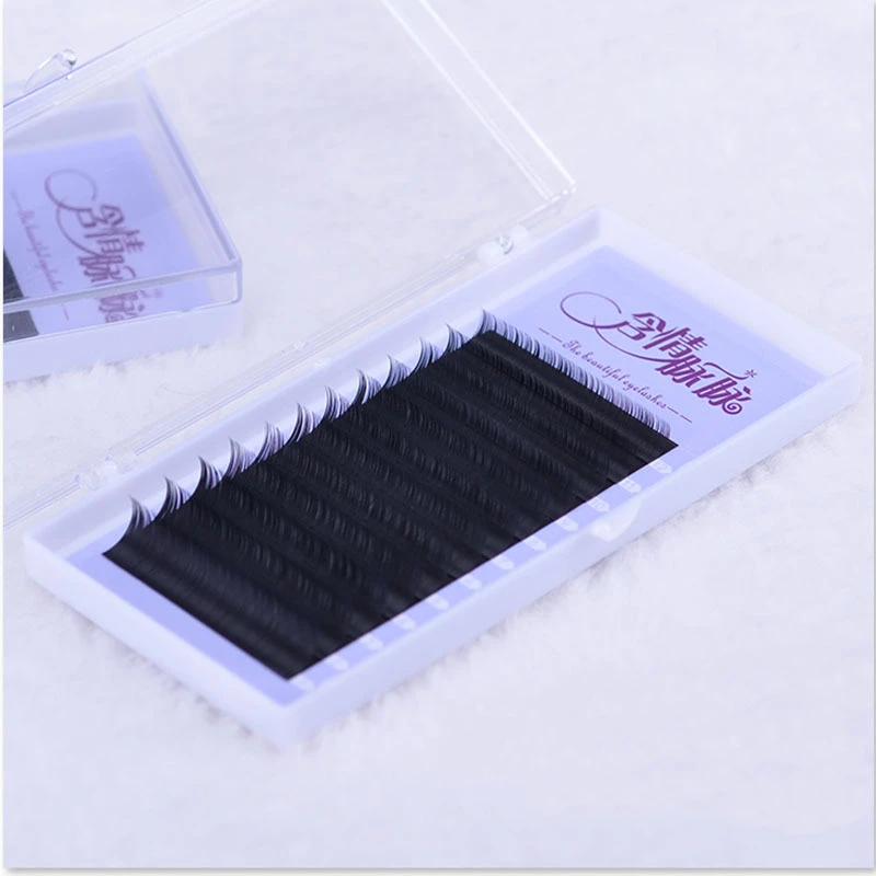 

Wholesale Private Label CDCCMix classic Individual eyelash extension supplier Premade Fans Russian Volume lashes Split Flat lash, Natural black