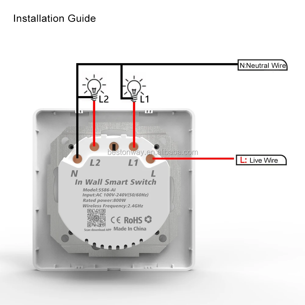 2020 High Quality Luxury Tuya Light Timer Switch Small LED Light With Switch Zigbee - ANKUX.COM