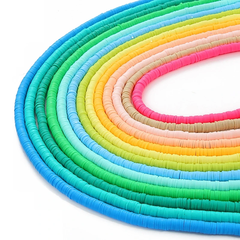 

Wholesale rainbow color gasket round soft polymer clay fimo for jewelry making, Mutilcolor