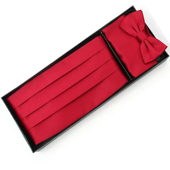 

Custom logo OEM Mens formal Cummerbund and Bow Tie set