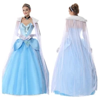 

2019 best seller frozen Elsa Halloween costume frozen mask party adult princess Anna dress