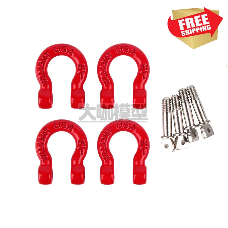 

RC Parts Metal trailer hook bumper for axial SCX10 90046 traxxas 82056-4 TRX4 D90 4pcs option upgrade