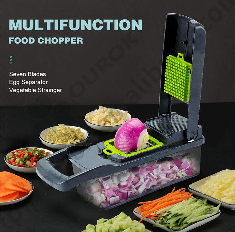 Multifunction Vegetable Slicer Wonderful Slicer With 7 Blades And Strainer Buy Multifunction