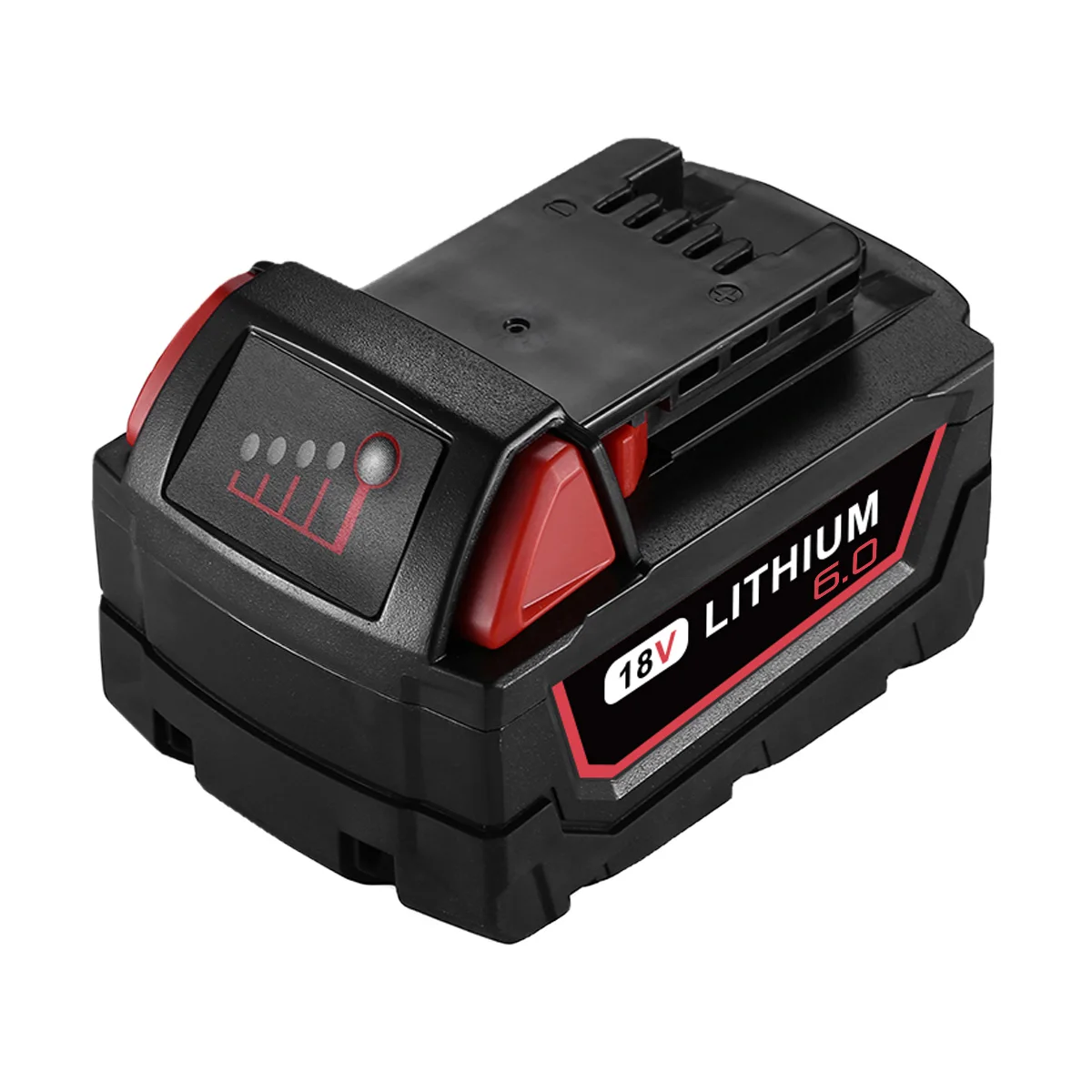 

Battery Milwaukee Best Quality 18V 6000mAh Battery For 48-11-1850 48-11-1850, Black & red