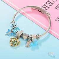 

Modalen Wire Cuff Hollow Colorful Crystal Heart Steel Adjustable Charm Bracelet Bangle