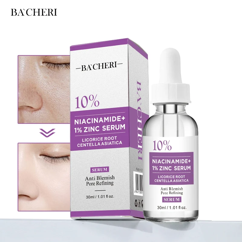

Private Label Natural Organic Skin Care Anti Aging Anti Blemish Shrink Pores Niacinamide 10% Zinc 1% Face Serum