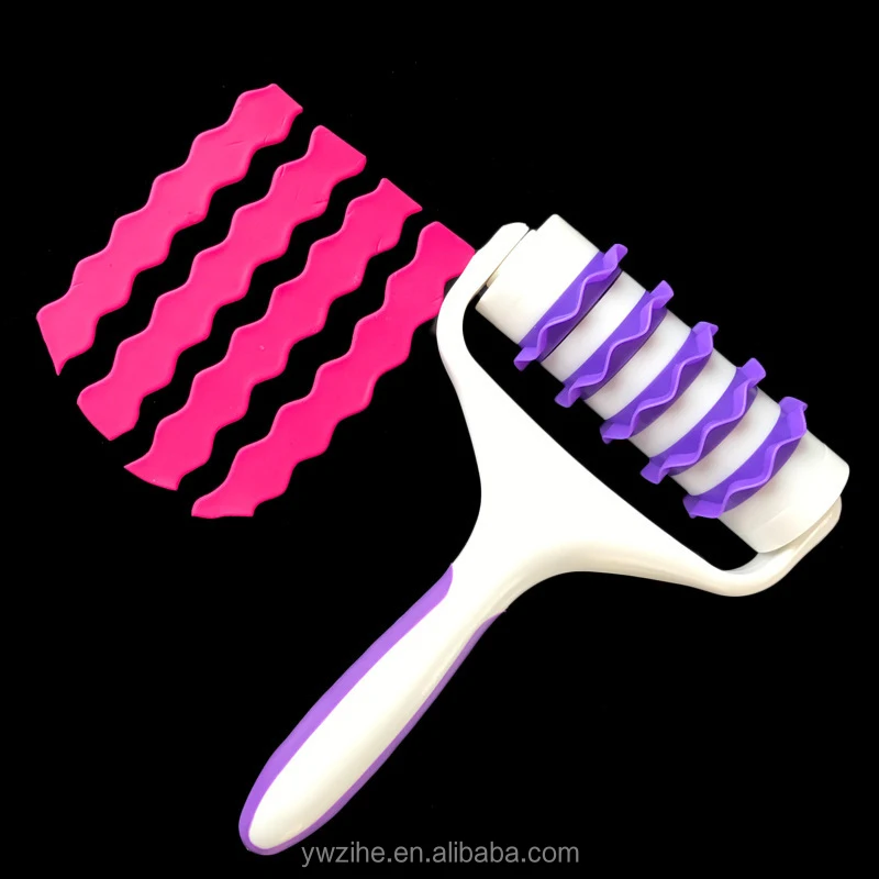 Fondant Rolling Strip Cutter Ribbon Cutter Tool Cake Rolling Embosser