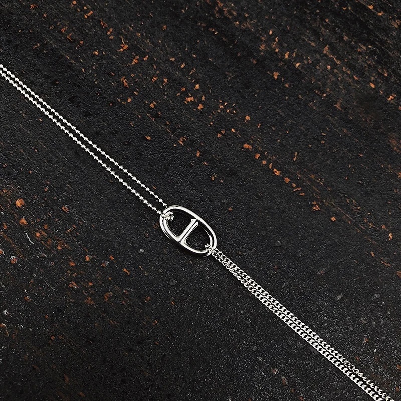 

Fashion Stainless Steel Necklace Minimalist 18K Gold Plated Jewelry Pedant Necklace Jewelry for Woman Accessories, Gold/silver/rose gold