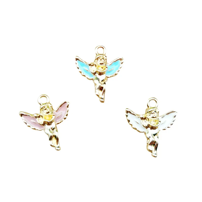 

baby Pink Angel Charms Girls Boys Enamel Charm For Diy Islam For Baby Pins