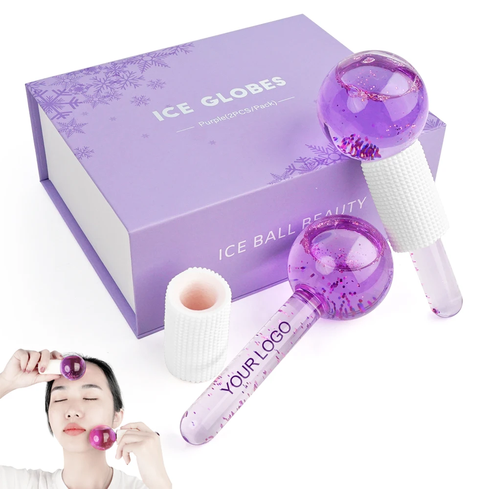 

Ice Roller Face Massager Ball Facial Cooling Ice Globes Water Wave for Face and Eye Massage