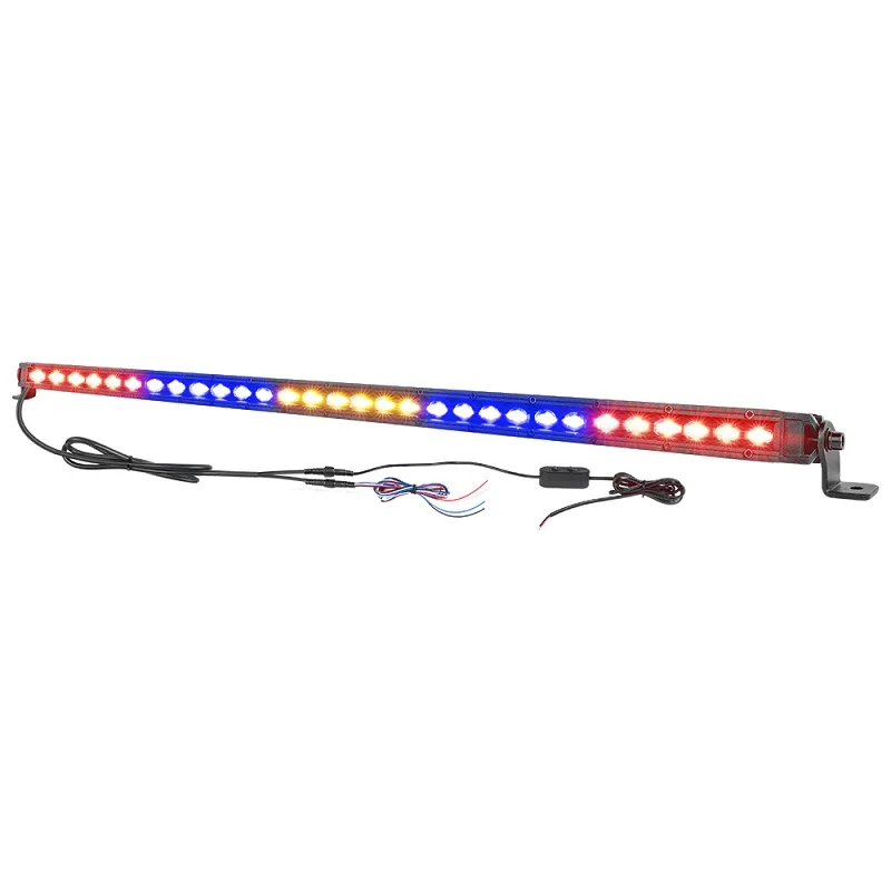 

31 Inch Red Blue Yellow Flashing Emergency Directional Led Chase Strobe Light Bar