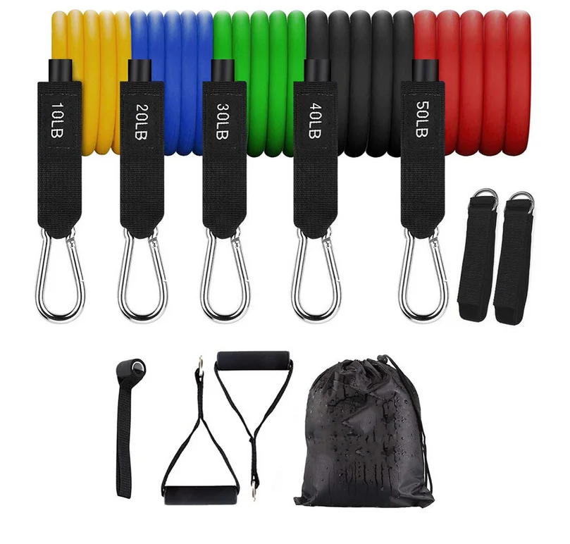 

2021 Fit resistance loop exercise bands Gym 11 piece resistance bands set, As the picture show
