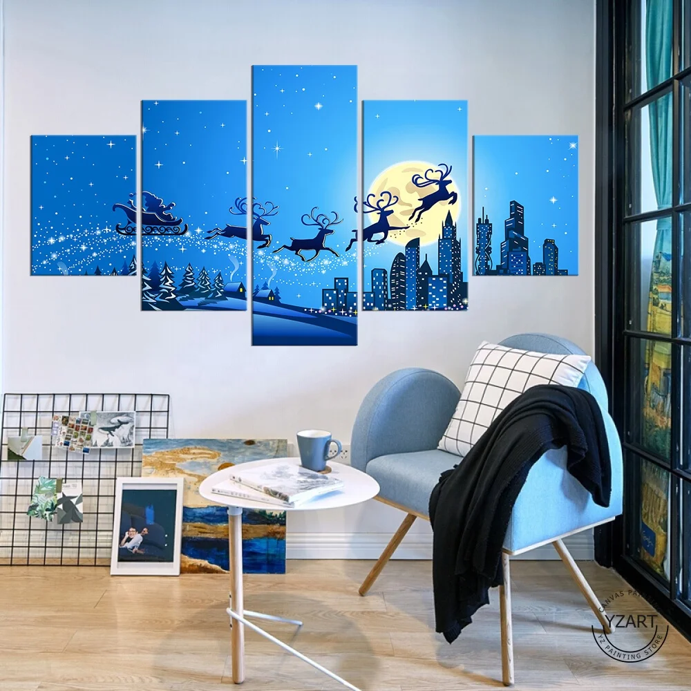 5pcs Cartoon Santa Claus Santa