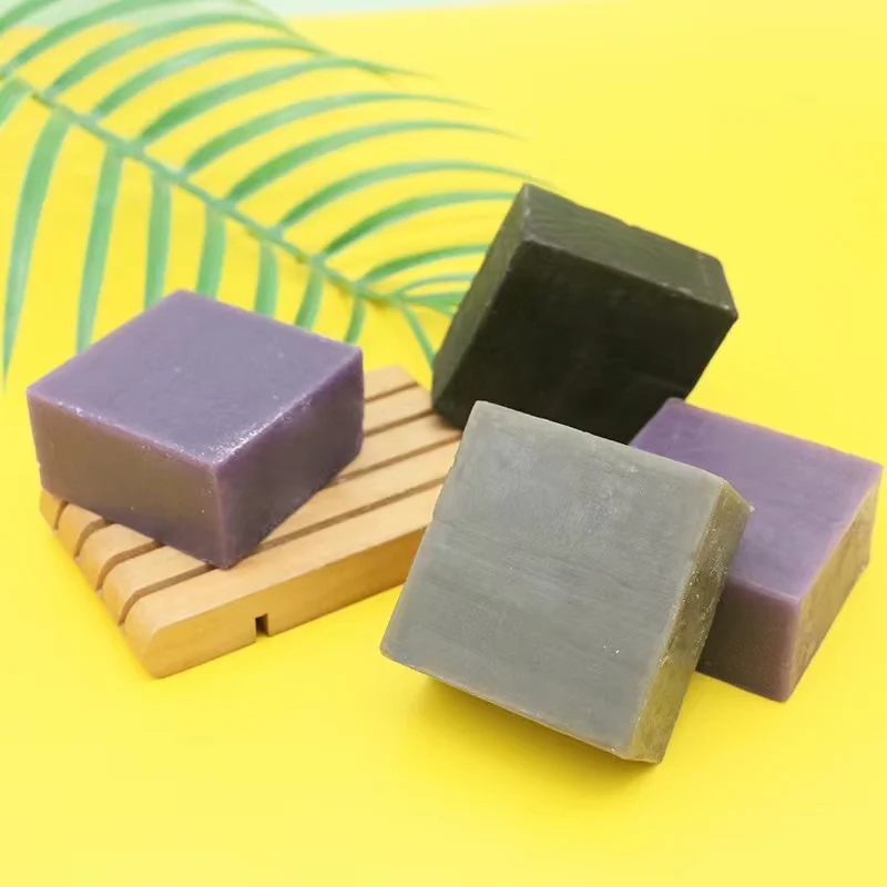

100g rose essential oil bamboo charcoal volcanic mud men's horse oil sea salt facial cleansing soap