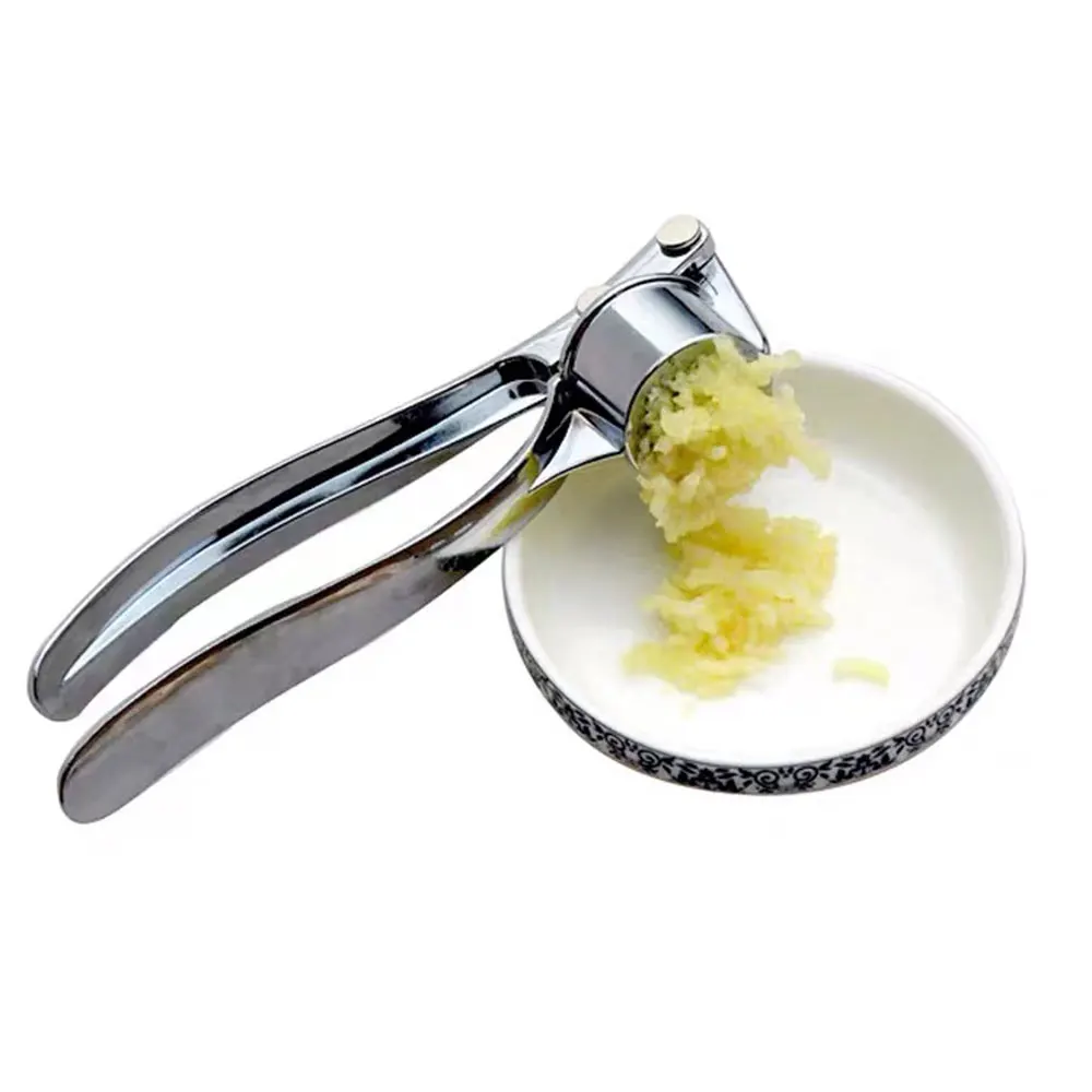 

Customized logo ginger press juicer Multi function garlic grater cutter garlic chopper press, Silver