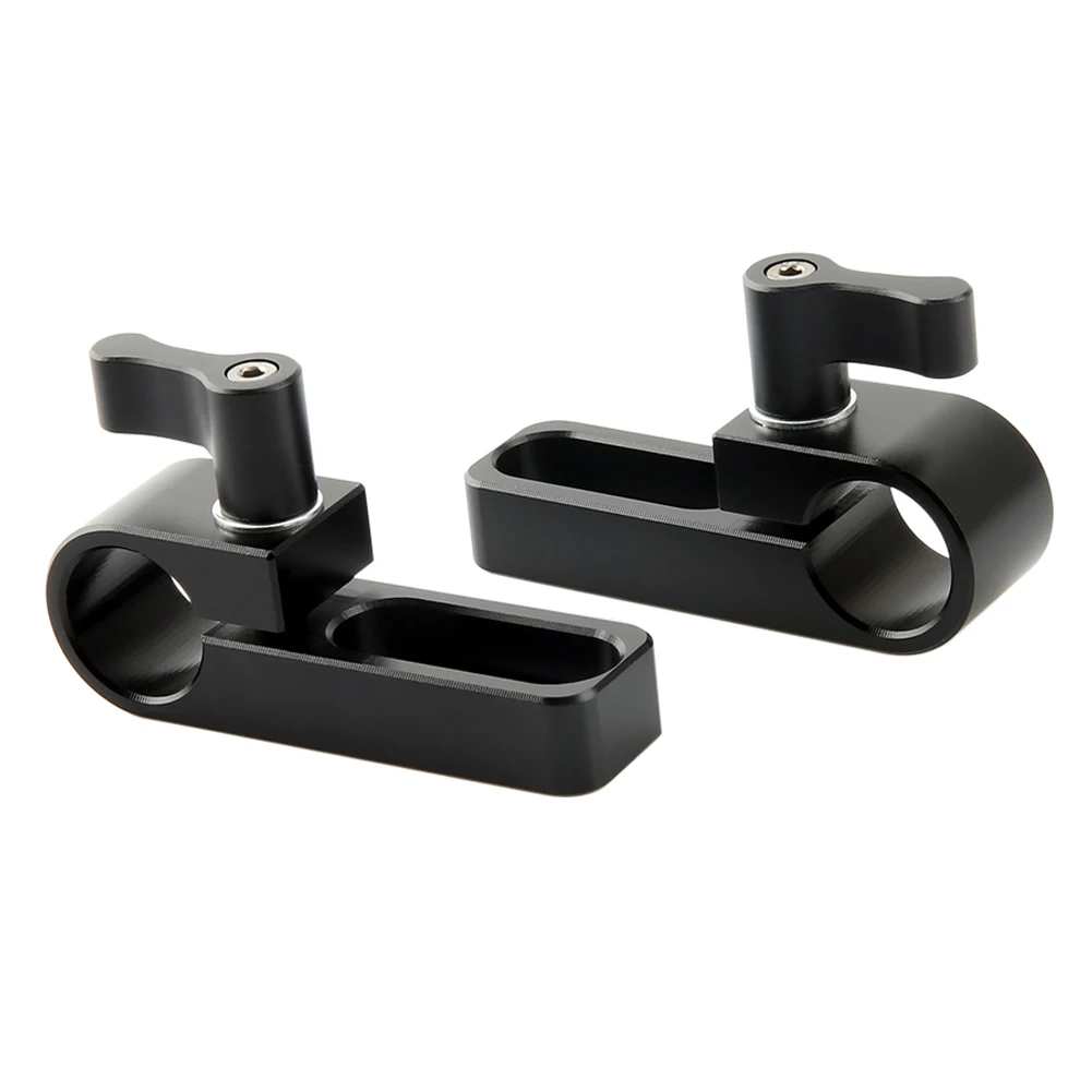 

NICEYRIG Rod Mount 15mm Single Rod Clamp Holder with Counter Bore, Camera Rod Rail Extension EVF Mount [ Pack of 2 ]