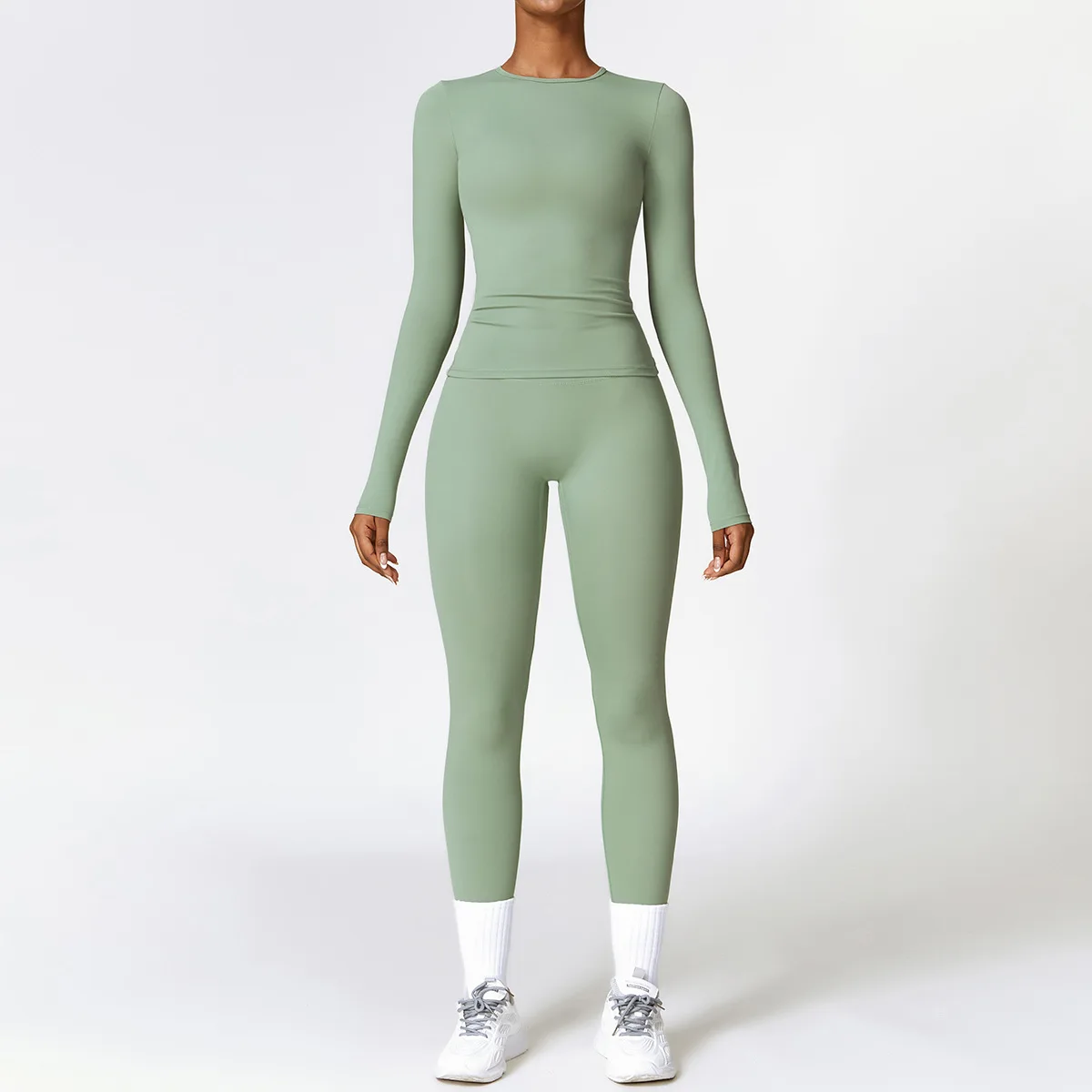 Tight Plush 2 Pcs Yoga Set Quick-Drying Fitness Apparel Winter Outdoor Running Activewear Set for Women