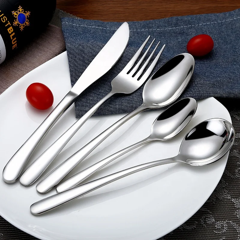 

Factory stocks cutlery travel utensils set knife fork spoon gold tableware cutlery set for wedding silver flatware