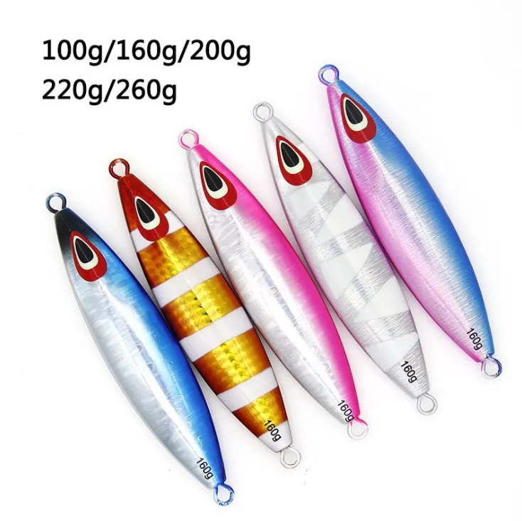

Toplure 100g 160g 200g 220g 260g jig metal jig lure slow pitch jigging luminous japan quality salt water fishing lures