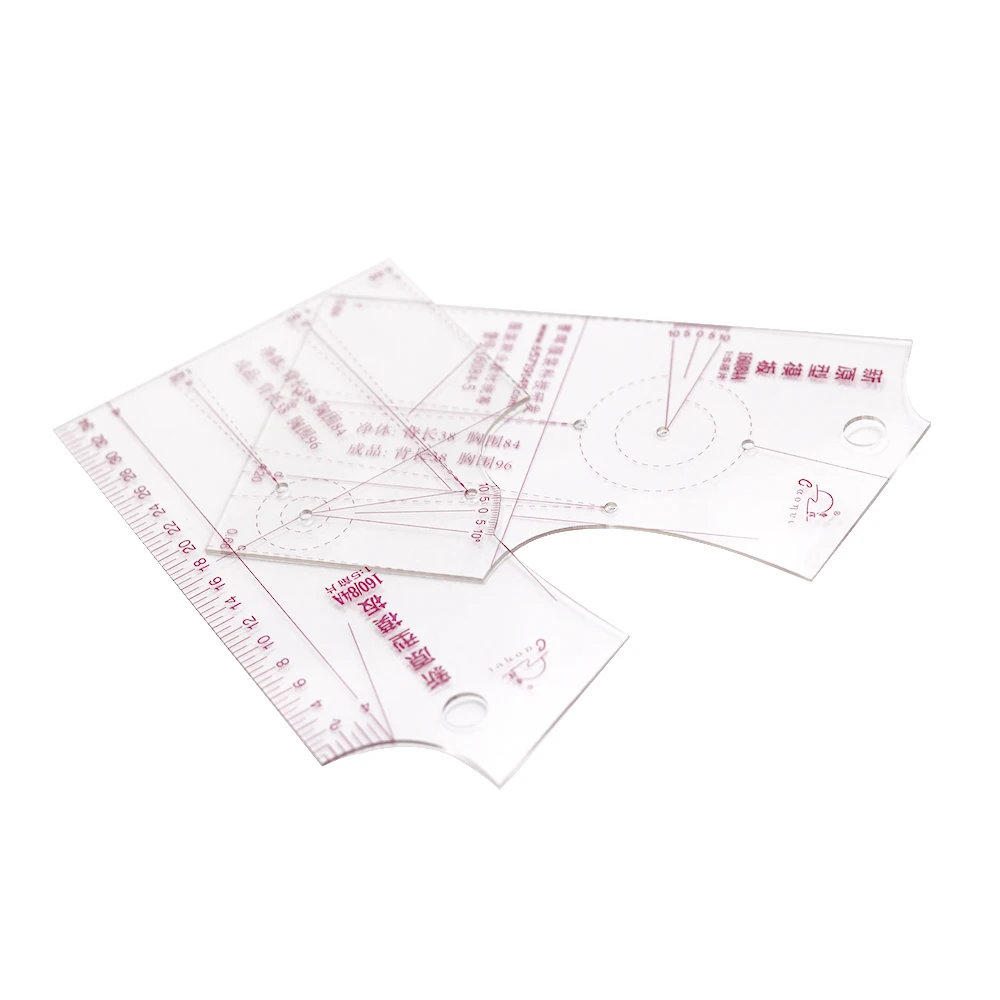 3pcs Sewing Tools Small Plastic Curve Ruler Drawing Tailor Ruler