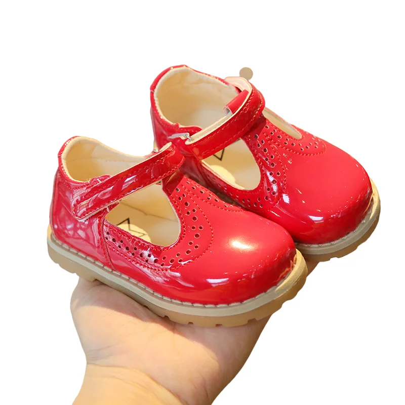 

New Fashion Big Sizes Children Shoes Shiny Slip On Childrens Flat Casual Girls Party Dress Black Kids School Shoes For Girl