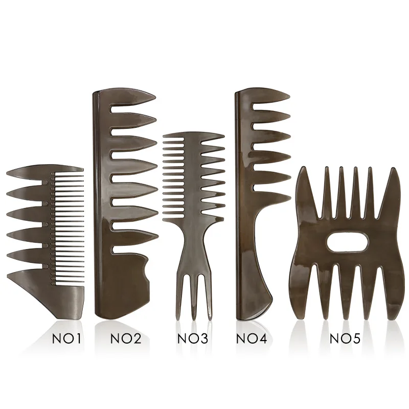 

Wholesale High Quality Plastic Wide Tooth Hair Comb With Logo Styling Comb For Retro Oil Head