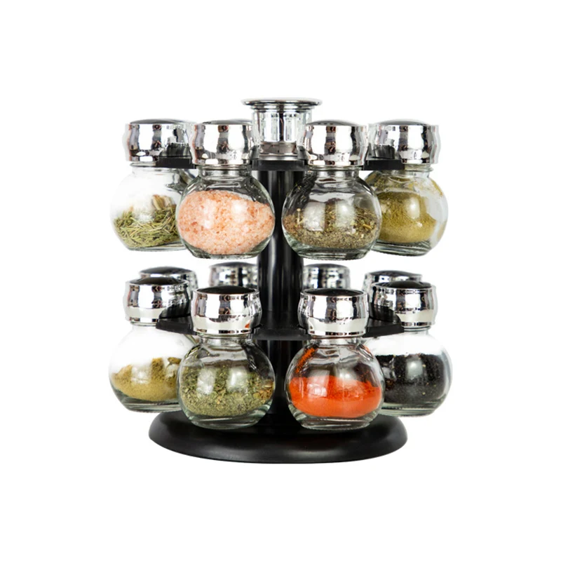 

Glass spice jars Set  16 Piece Glass Jar Airtight Lids Clear Storage Containers for kitchen canisters seasoning bott, Clear color