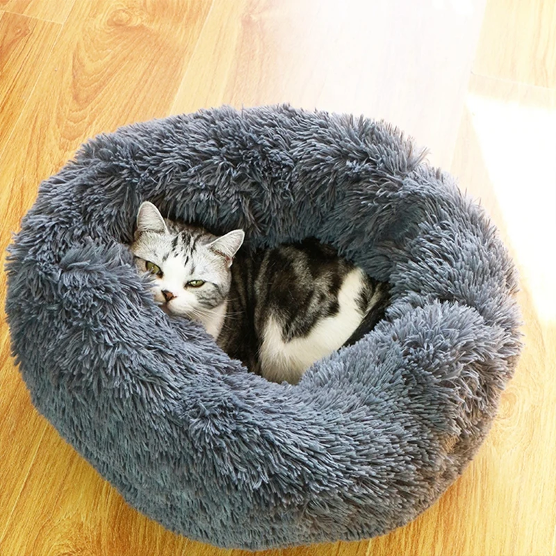 

New Small Pet Nest Warm Cotton Bed Cold Winter Pets Keep Warm Solid Color Solid Soft Breathable Dog Bed Pet Bed