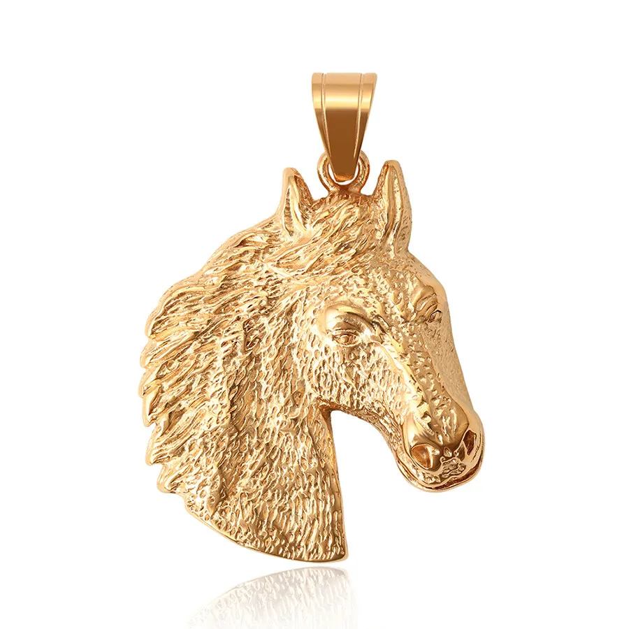 

34384 xuping jewelry Animal modeling series fashion simple golden horse stainless steel 18K gold-plated pendant