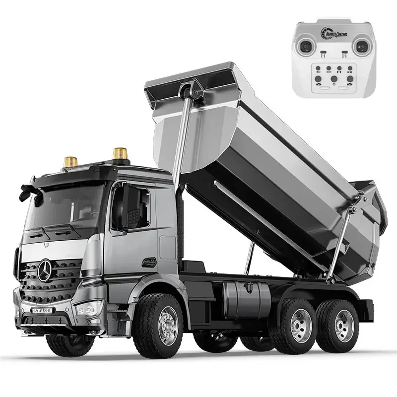 Authorized 2.4 G APP Alloy Dump Truck Tipping bucket E590-003 1:20 Engineering Dumper Lorry model