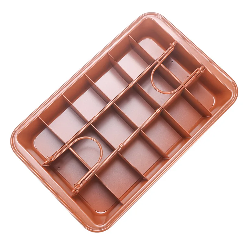 

Amazon hot sale Brownie Baking Pan cake bread thickened non-stick baking coating mold, Brown