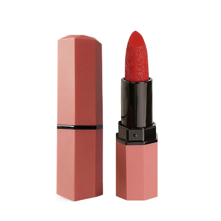 

MAXFINE 3.5g Carved Pattern Velvet Matte Lipstick Waterproof Moisturizing Matte Lipstick Chinese Style