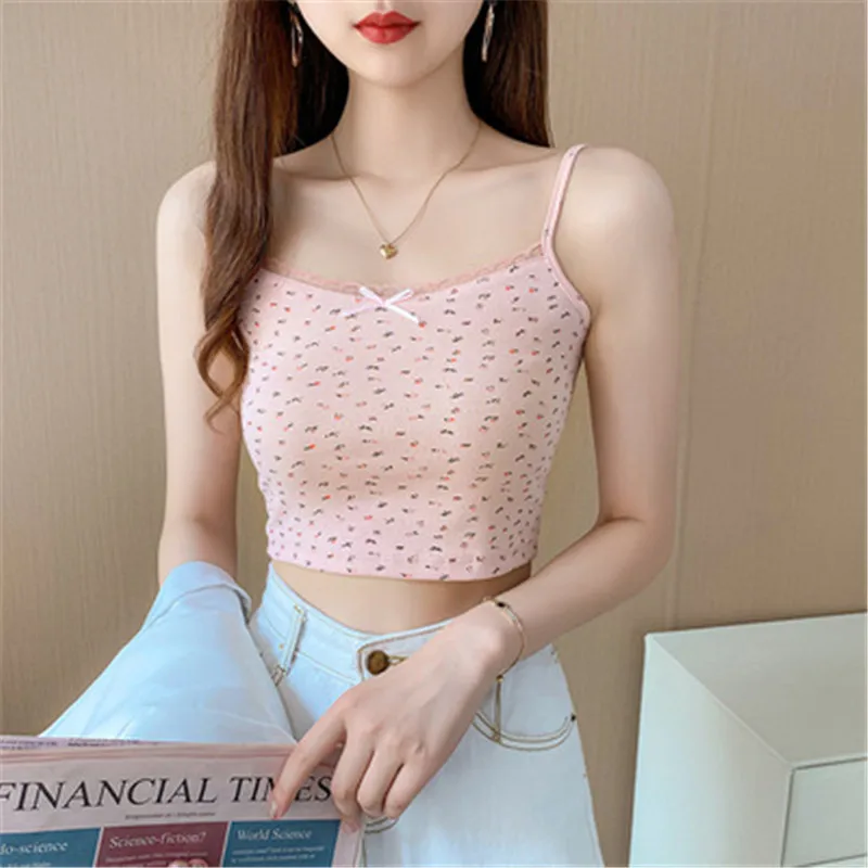 

Women's Suspenders Camisoles Camis Summer Lace Sling Outside Wear Tank Tops Bottoming Shirt Woman Camisole, As the picture display