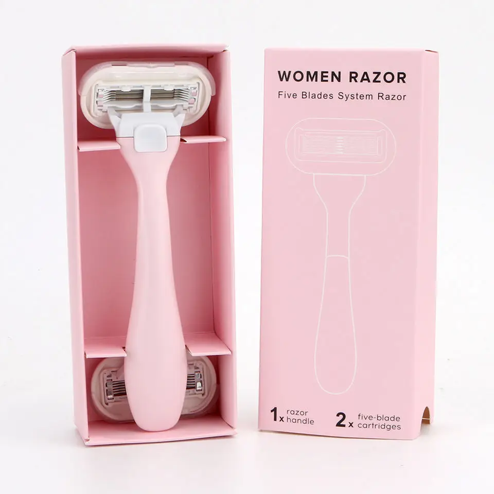 

Razors for Women 1 Womens Razor Handle Plus 2 Five-Bladed Razor Cartridge Refills