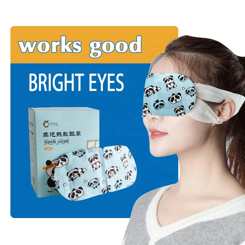 

natural herbs self heating eye steam patch disposable eye sleep mask For Tired and Puffy Eyes