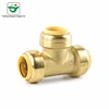 cUPC NSF of Lead Free Brass Push Fit Fittings Equal Tee