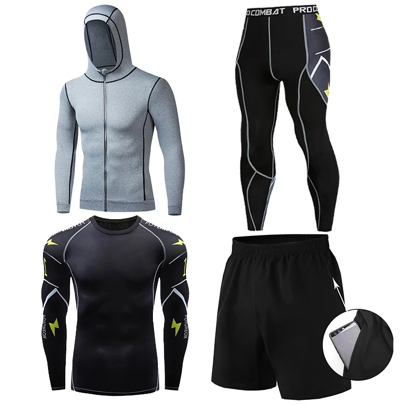 

Latest Customized Design Men Gym Fitness Clothing Suit Running Sportswear Training Sweatsuit Set