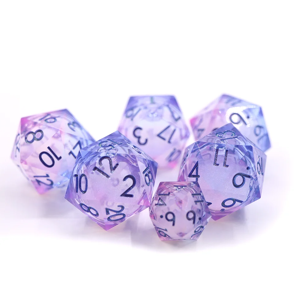

Liquid Core Transparent Polyhedral Dice D20 33mm Oversize Resin Sharp Edge D20 Dice For Dnd Rpg