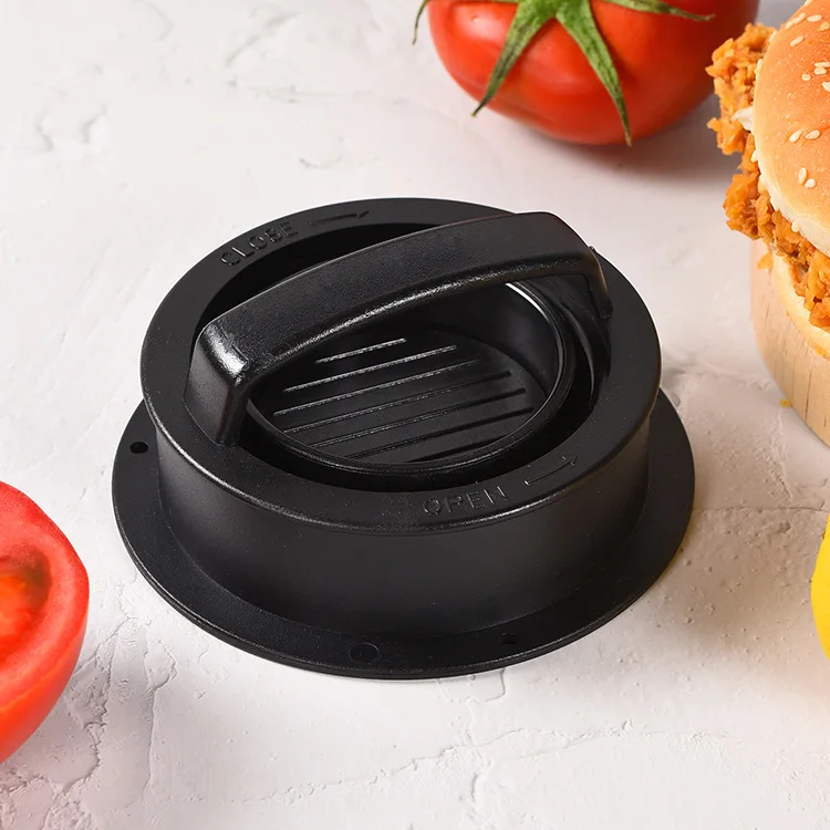 

ZY63 Household DIY Kitchen Tools Plastic Hamburg Meat Pie Molds Manual Hamburger Meat Press, 1 color