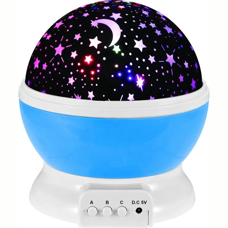 Factory Christmas LED Decoration Rotating  Moon Star Projector Night Light  For Kids