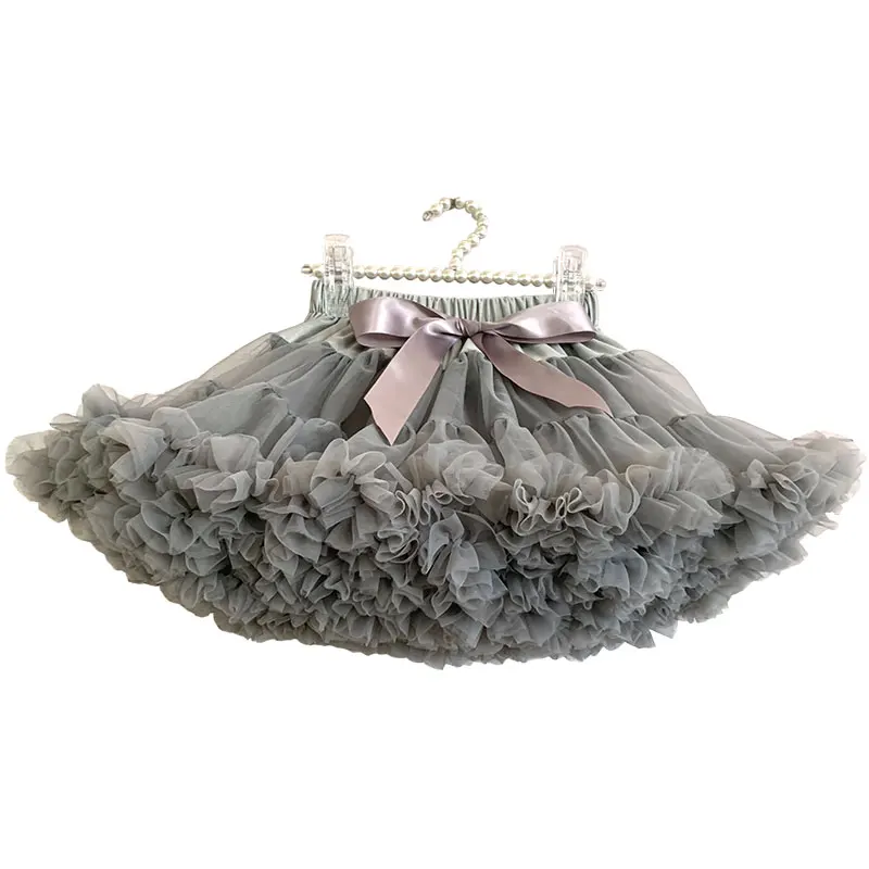
Hot selling fancy girl clothing tutu wholesale toddler ruffle tulle girl children skirt 