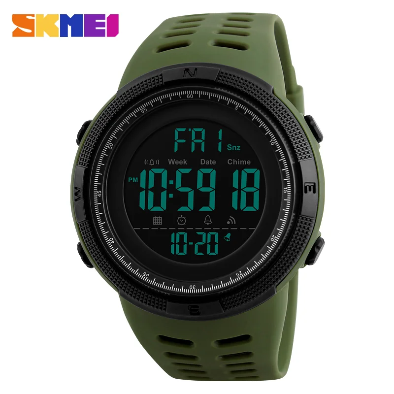 

SKMEI 1251 fashion Digital Watches Analog Digital Luxury Dual Time Display Rubber Sport Watches For Men