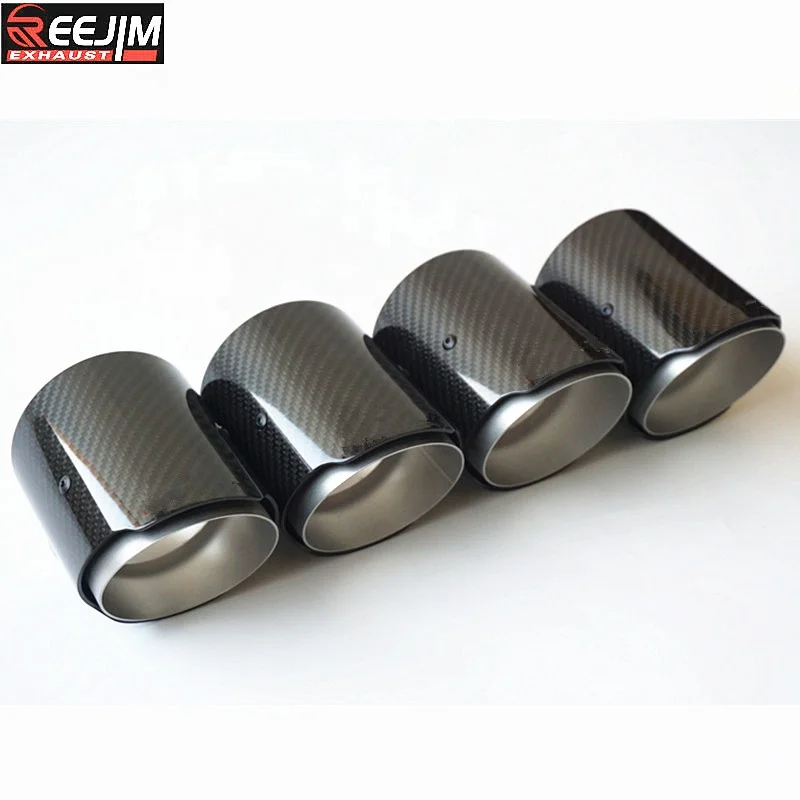 
4 Pieces Carbon Fiber Akrapovic Exhaut tips Auspuffspitze for BMW F87 M2 F80 M3 F82 F83 M4 Direct Fit Universal Fit Exhaust Tip 